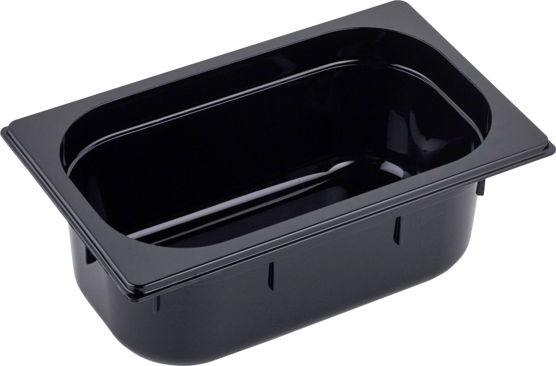 GN Behälter 1/4 Polycarbonat schwarz T: 100mm